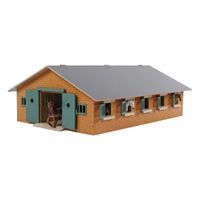 Kids Globe globe paardenstal hout met 9 paardenboxen 1:32