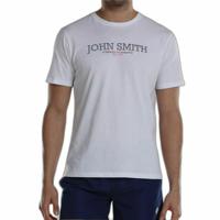 Heren-T-Shirt met Korte Mouwen John Smith Efebo Wit - Maat: L