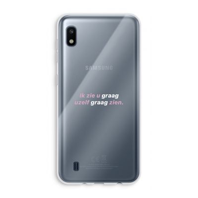 uzelf graag zien: Samsung Galaxy A10 Transparant Hoesje