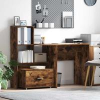 Bureau Gerookt eiken 131,5 x 50 x 106,5 cm Bewerkt hout