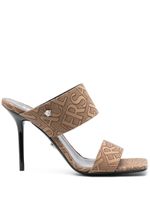 Versace mules Versace Allover 95 mm - Marron - thumbnail