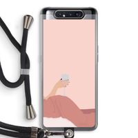 Wine: Samsung Galaxy A80 Transparant Hoesje met koord