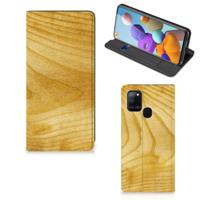 Samsung Galaxy A21s Book | Wallet Case | Licht Hout