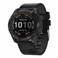 Leren bandje - Zwart - Garmin Fenix 8 - 51mm