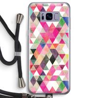 Gekleurde driehoekjes: Samsung Galaxy S8 Transparant Hoesje met koord