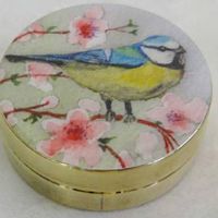 Messing Pillendoosje Pimpelmees - thumbnail