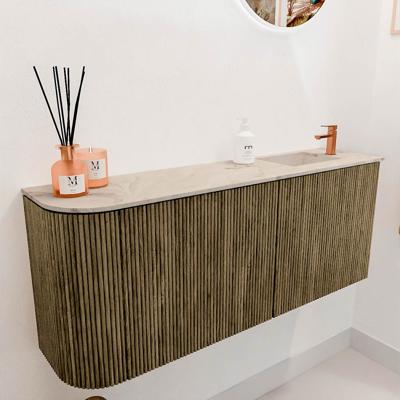 Toiletmeubel Mondiaz Joya Dlux | 101.6 cm | Meubelkleur Dusk | Faye wastafel Frappe Wasbak Rechts | 1 kraangat