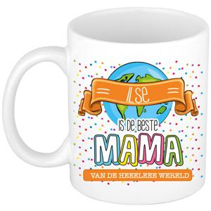 Naam mok mama Ilse - wit - de beste - keramiek - 300 ml - Moederdag/verjaardag