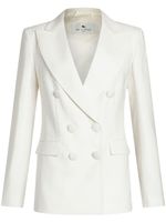 ETRO blazer croisé à revers pointus - Blanc - thumbnail