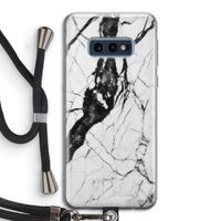 Witte marmer 2: Samsung Galaxy S10e Transparant Hoesje met koord