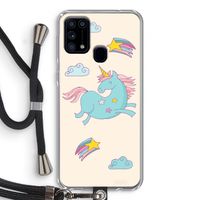 Vliegende eenhoorn: Samsung Galaxy M31 Transparant Hoesje met koord