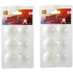 Kids Fun Tafeltennis pingpong balletjes - 40 mm/4 cm - 24x stuks