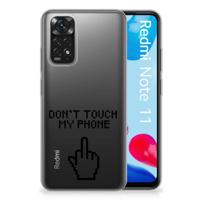 Xiaomi Redmi 10 | Redmi Note 11 4G Silicone-hoesje Finger Don&apos;t Touch My Phone