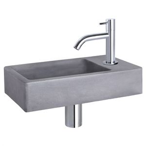 Differnz Differnz Force fonteinset beton donkergrijs - kraan gebogen chroom