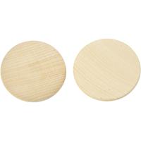 Creativ Company Houten knopen, d 50 mm, dikte 10 mm, 50 stuk/ 1 doos