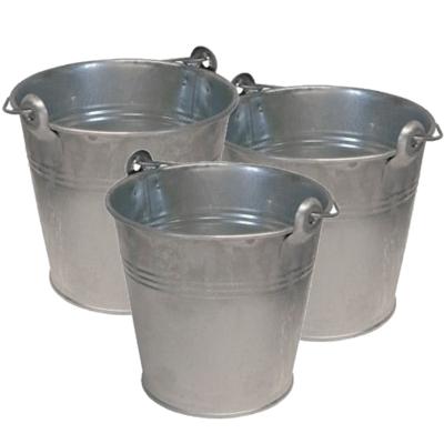 Benson Emmer / teil - 3x - van zink - met handvat - 12 liter