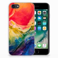 Hoesje maken iPhone SE 2022 | SE 2020 | 8 | 7 Watercolor Dark