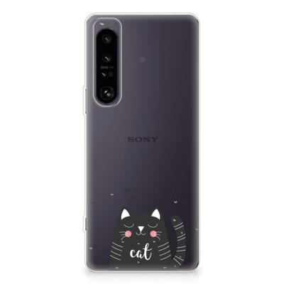 Sony Xperia 1 IV Telefoonhoesje met Naam Cat Good Day Sony Xperia 1 IV Telefoonhoesje met Naam Cat Good Day