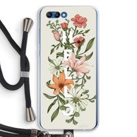 Hello bloemen: Honor 10 Transparant Hoesje met koord