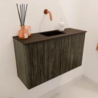 Toiletmeubel Mondiaz Joya | 70 cm | Meubelkleur Shadow | Faye wastafel Urban Midden | Zonder kraangat(en) Toiletmeubel Mondiaz Joya | 70 cm | Meubelkleur Shadow | Faye wastafel Urban Midden | Zonder kraangat(en)