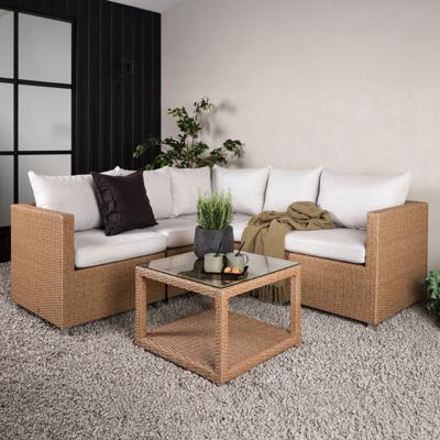 Nohr Loungeset 'Jennika' Met hoekbank en tafel, kleur Naturel