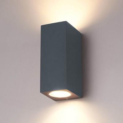 Selma - LED Wandlamp - 2x GU10 - IP65 - Up & Down Light - Dimbaar - Antraciet - Excl. Lichtbron