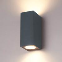 Selma - LED Wandlamp - 2x GU10 - IP65 - Up & Down Light - Dimbaar - Antraciet - Excl. Lichtbron