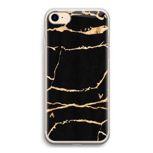 Gouden marmer: iPhone 7 Transparant Hoesje