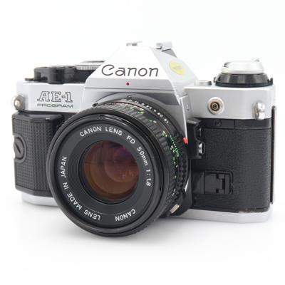 Canon AE-1 Program zilver + FD 50mm f/1.8 occasion