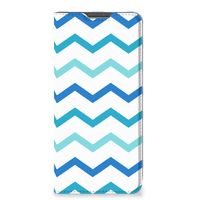 Xiaomi Redmi Note 11 Pro Hoesje met Magneet Zigzag Blauw