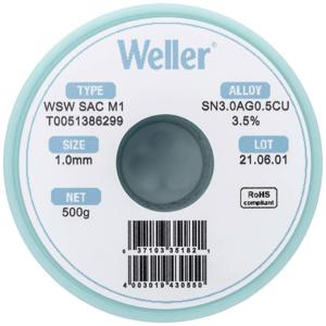 Weller WSW SAC M1 Soldeertin, loodvrij Spoel Sn3,0Ag0,5Cu 500 g 1 mm