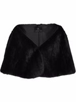 Unreal Fur veste Yasmine en fourrure artificielle à design portefeuille - Noir