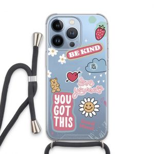 Positivity: iPhone 13 Pro Transparant Hoesje met koord