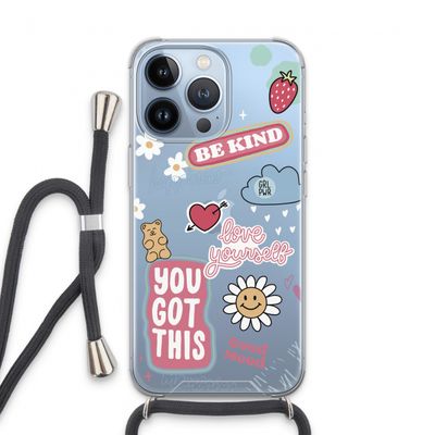Positivity: iPhone 13 Pro Transparant Hoesje met koord