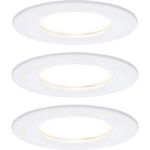 Paulmann Nova Inbouwlamp voor badkamer Set van 3 stuks LED LED 18 W IP44 Wit (mat)