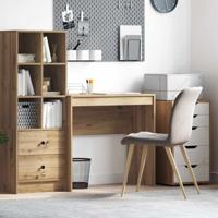 Bureau artisanaal eikenkleurig 80 x 40 x 76 cm Bewerkt hout