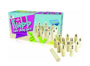 Kubb spel met cijfers - 32 cm