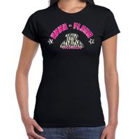 Verkleed t-shirt voor dames - kakker - Anne Fleur - zwart - haarklem - vakantie/carnaval