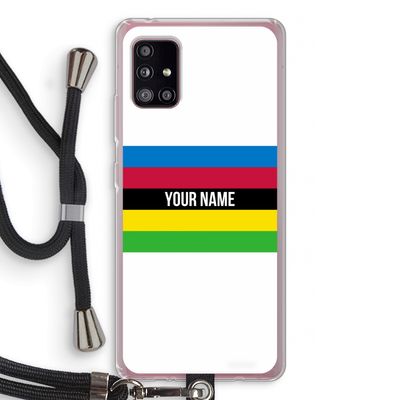 WK Wielrennen: Samsung Galaxy A51 5G Transparant Hoesje met koord