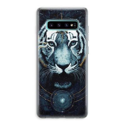 Darkness Tiger: Samsung Galaxy S10 Plus Transparant Hoesje