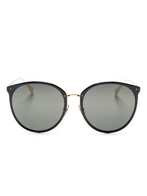 Linda Farrow lunettes de vue Kings à monture ronde - Or