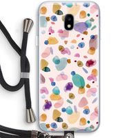 Terrazzo Memphis Pink: Samsung Galaxy J3 (2017) Transparant Hoesje met koord