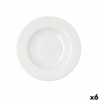 Diep bord Bidasoa Serenity Hydrozero Wit Keramisch Ø 23 cm (6 Stuks)