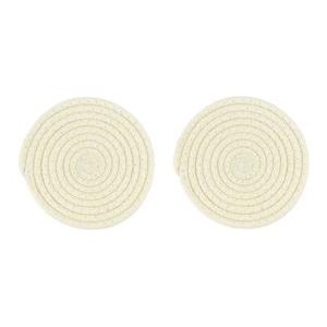 Krumble Pannenonderzetter rond - Katoen - Beige - Set van 2