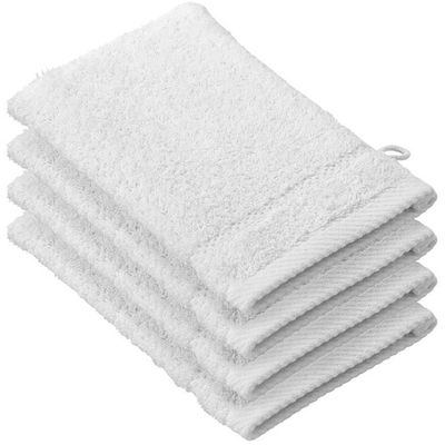 De Witte Lietaer Washandjes Stephanie 15 X 21 Cm Wit 4 Stuks