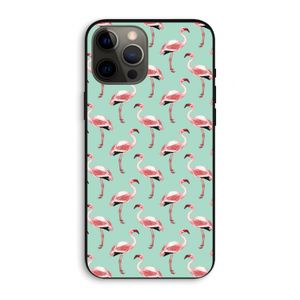 Flamingoprint groen: iPhone 12 Pro Max Biologisch afbreekbaar hoesje
