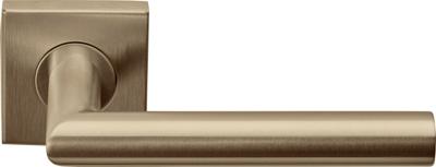 Formani deurkruk Basics LB2-19BSQ geveerd op vierkant rozet - PVD licht brons