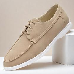 beige suède herenloafers met veters - stijlvolle en comfortabele schoenen voor dagelijks gebruik Lightinthebox