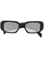 Prada Eyewear lunettes de soleil rectangulaires à logo - Noir