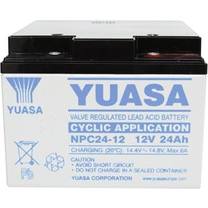 Yuasa NPC24-12 Loodaccu 12 V 24 Ah Loodvlies (AGM) (b x h x d) 175 x 125 x 166 mm M5-schroefaansluiting Onderhoudsvrij, Cyclusbestendig